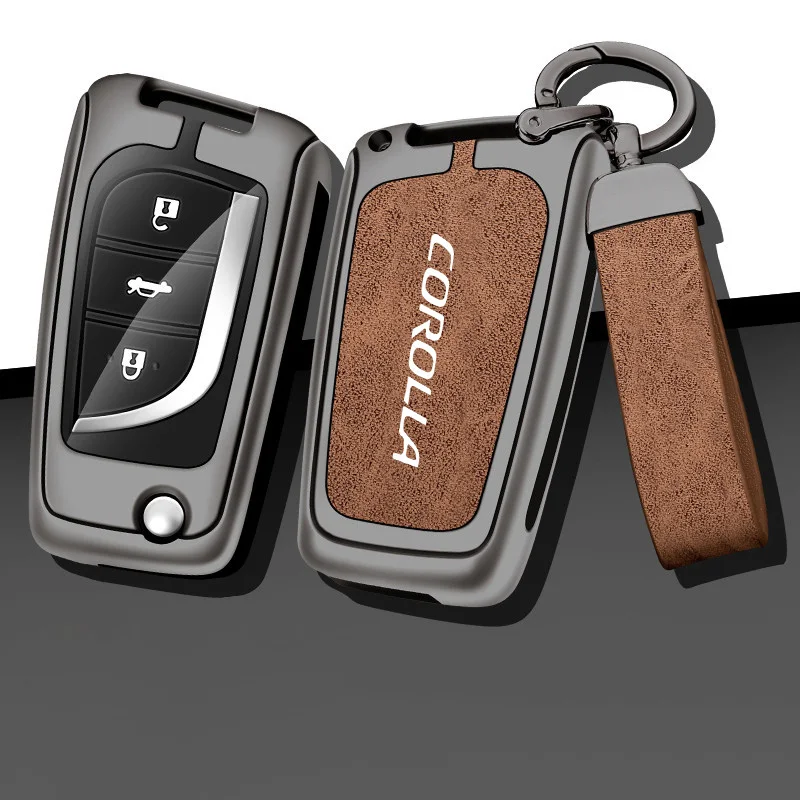 Car Key Cover Case Holder for Toyota Corolla C-HR Highlander Camry Levin RAV4 VIOS IZOA