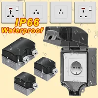 IP66 Waterproof Junction Box Industrial Grade Panel Mount 3Pin Power Switch ON-OFF Outdoor Socket for EU Thai US UK UN 1