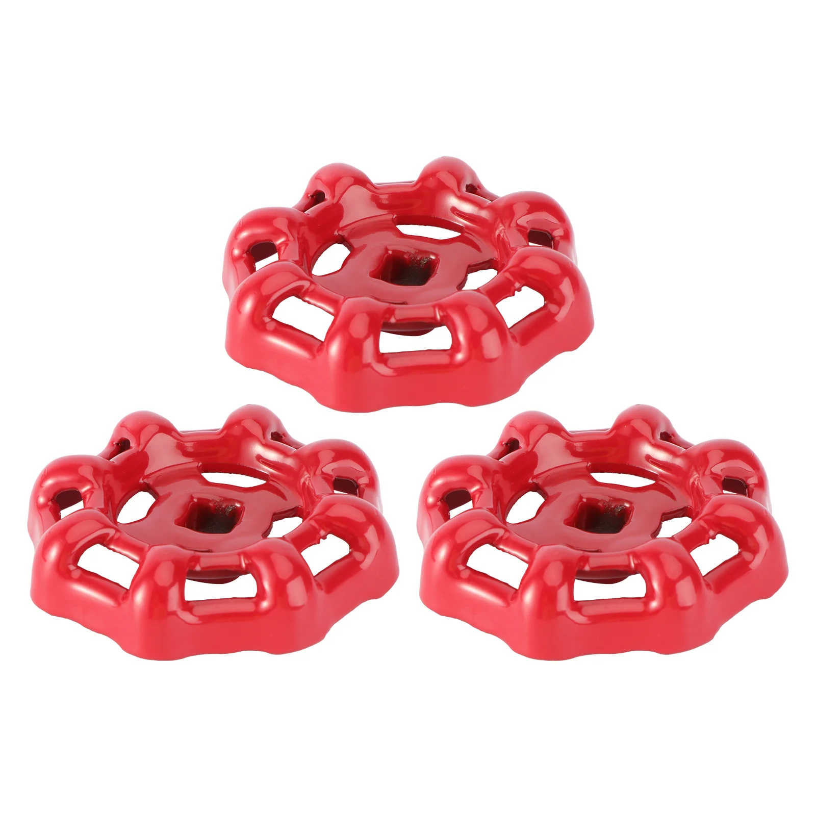 

3 Pcs Outside Handle Gate Valve Handle Water Fitting Shutoff Wheel Cast Iron Sprayer Red Outside Handleative Ball