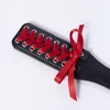 32CM Pu Leather Paddle, Tied bow tie Riding Crop Pu Leather Horse whip,Submissive,Flog Spank Paddle 4