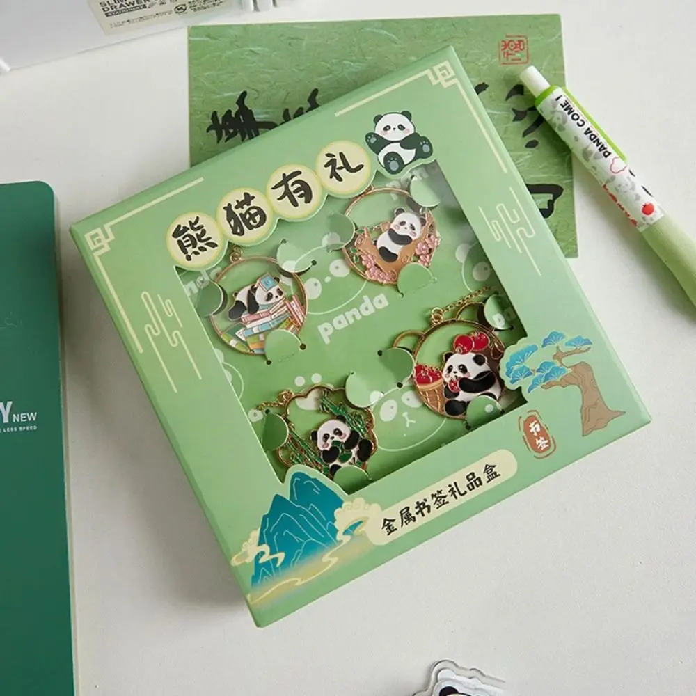 Funny Panda Book Page Clips Metal Bookmarks Cute Pagination Mark Creative Separator Pages Tags Stationery School Office Supplies metal bookmark bookmarks stationery supplies
