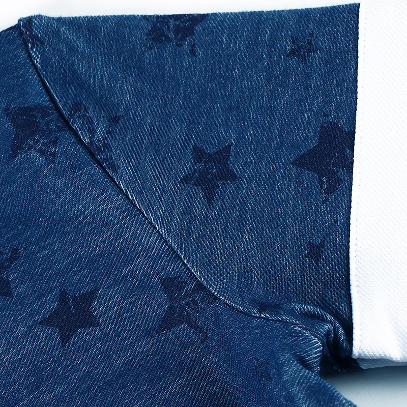 Baby und kinder blau denim sterne set sommer top und shorts kinder kleidung jungen shirt kleidung rundhals kurze & langarm shirt – Detail 14