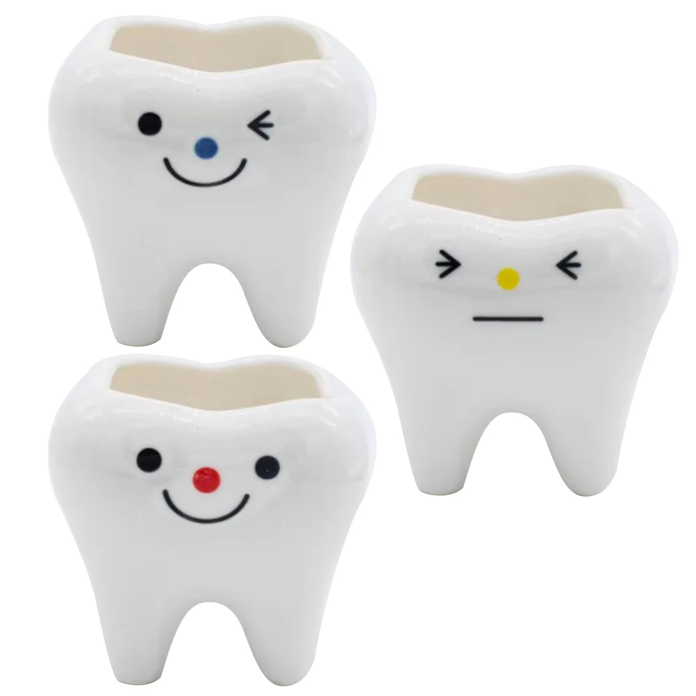 Pots Pot Planter Flower Ceramic Indoor Wall Mini Tooth Container Teeth Holder Bonsai Succulents Planting Planter Pots 1