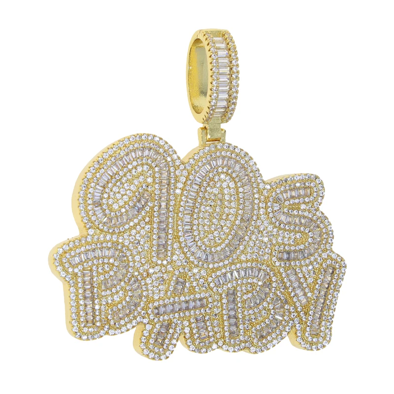 Iced Out Bling 90'S Baby Hip Hop Pendant Necklace For Men
