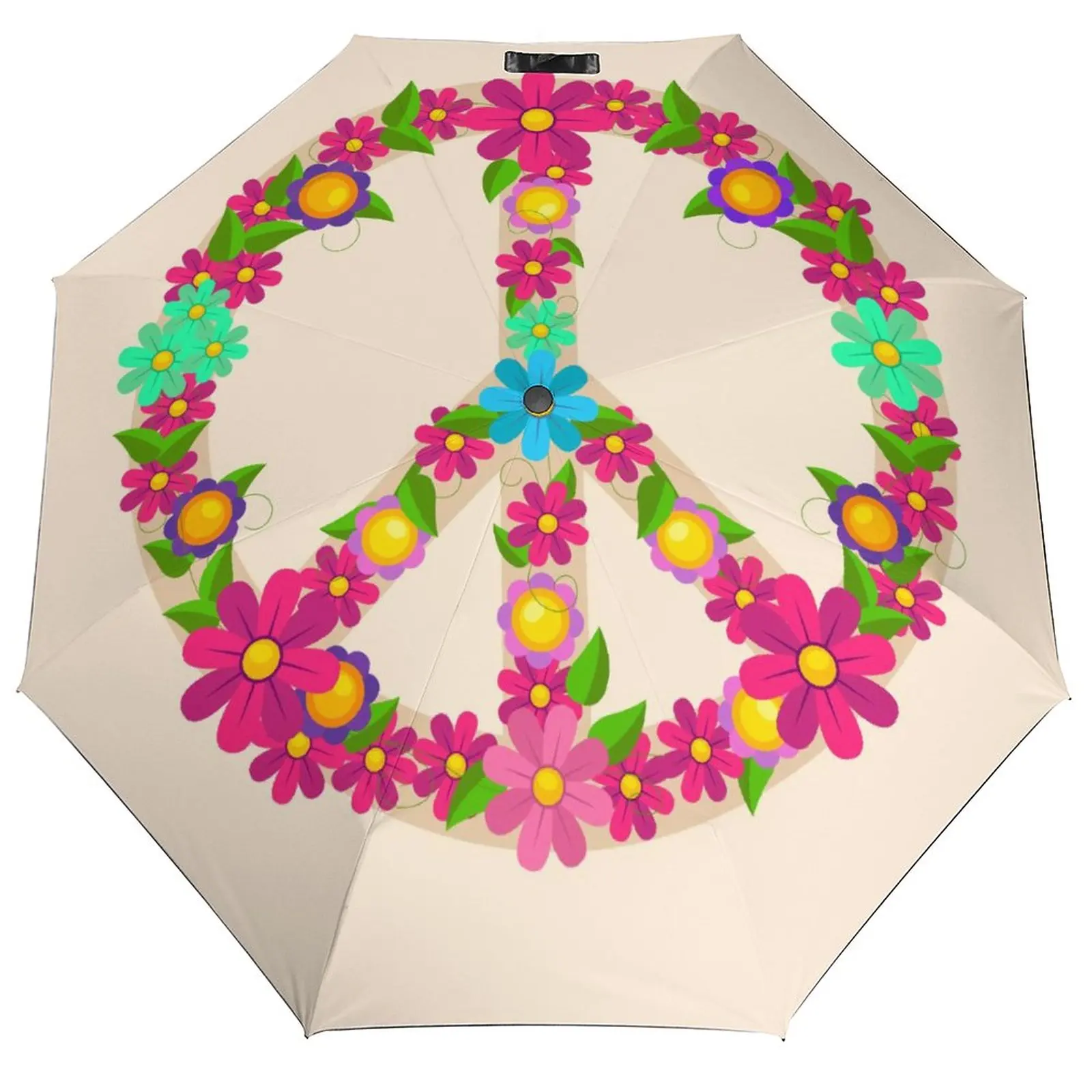 

Автоматический зонт с цветочным узором и тремя складками для мужчин и женщин