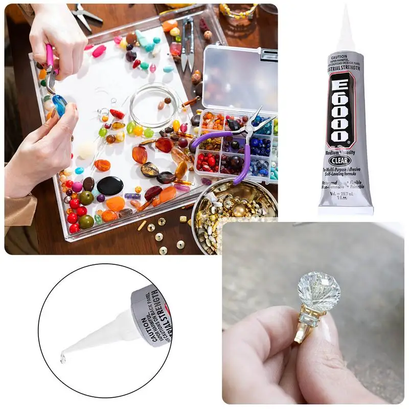 30ml E 6000 Multi-Purpose Glue Adhesive Epoxy Resin Repair Cell Phone Touch Screen Liquid Glue Jewelry Craft Adhesive Glue