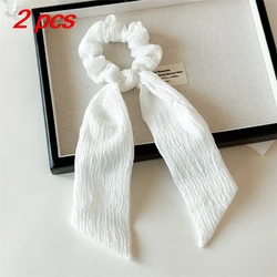 Elegant Ribbon Hair Scrunchies - Pack of 2, High Elasticity & Versatile Design (2 Pcs A)