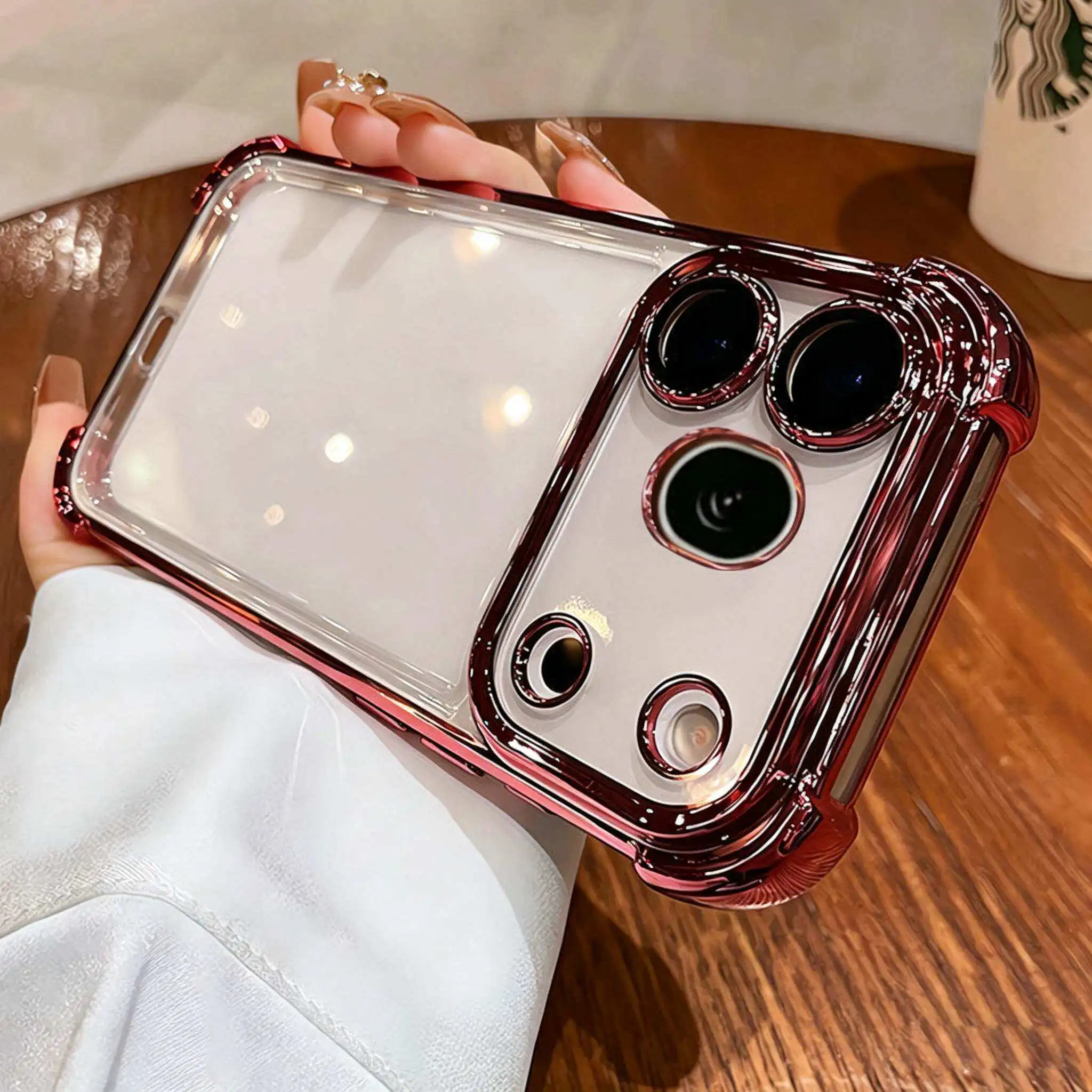 Luxury AirBag Plating Shockproof Clear Soft Phone Case
