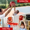 Basketball Set, Adjustable Hoop with 4 Balls, Indoor Outdoor Play, Carnival Game, Christmas, Birthday Gift 6