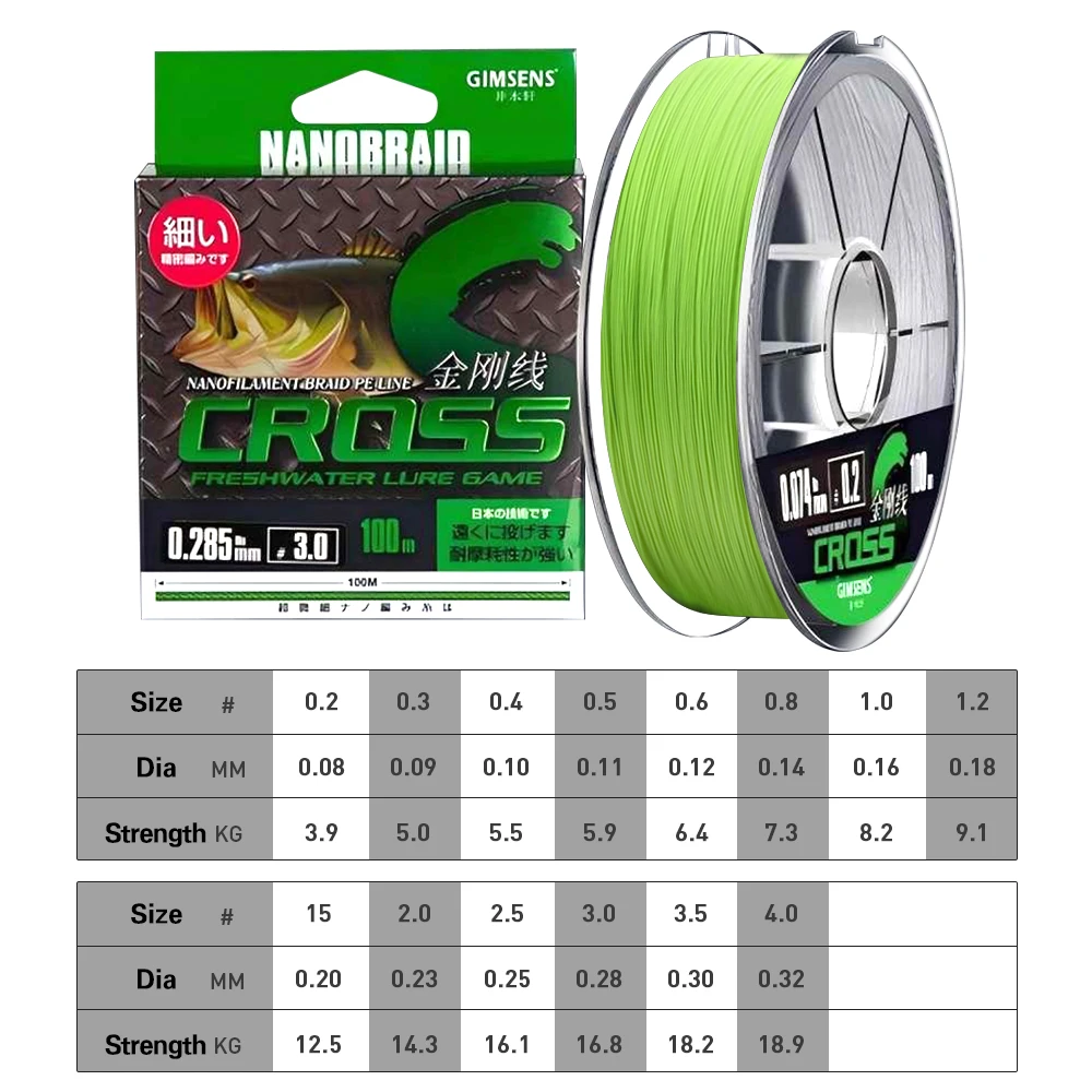 Ultradünne 4-strängige geflochtene PE-Angelschnur, 0,07–0,33 mm, hochfestes Multifilament, glattes Salzwasser, Süßwasser, Karpfenbarsch 2025 – Detail 1