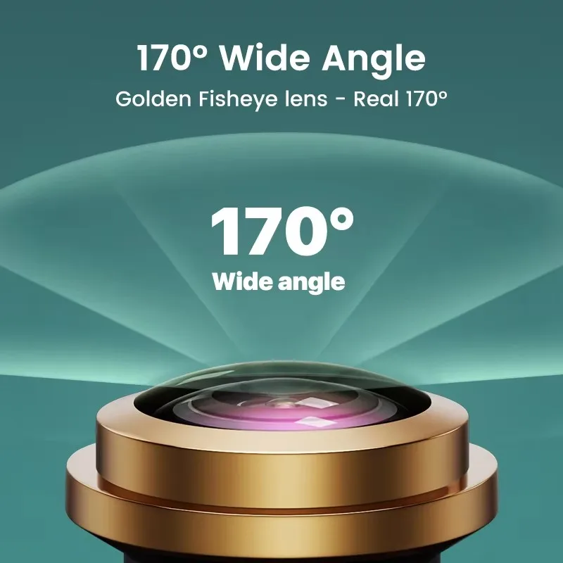 Telecamera per retromarcia per auto con obiettivo fisheye dorato 170 ° Telecamera per parcheggio per veicoli con corpo in metallo impermeabile AHD per visione notturna Full HD - immagine 4