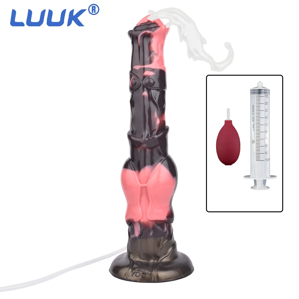 

LUUK Soft Silicone Anal Plug With Squirting Function Women Masturbators Vagina Stimulate Ejaculation Fake Sex Toys
