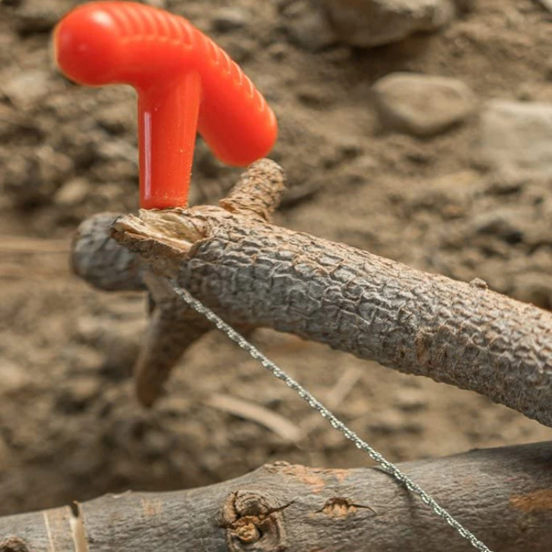 PP Handle Steel Rope Mini Pocket Saw Camping Survival Wood Cutting Wire Saw Stainless Steel Outdoor Equipment Survival Supplies hand saw multi purpose saw handheld saw steel rope chain saw
