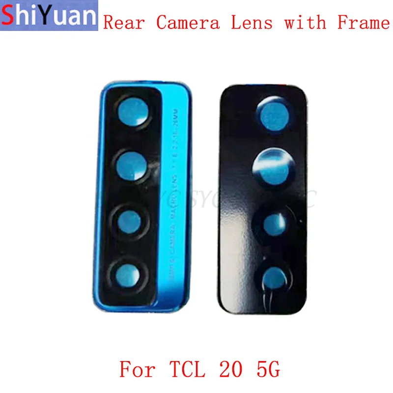 

Rear Camera Lens with Frame Housing Cover For TCL 20 5G T781 T781 T781K T781H Back Camera Frame Replacement Parts