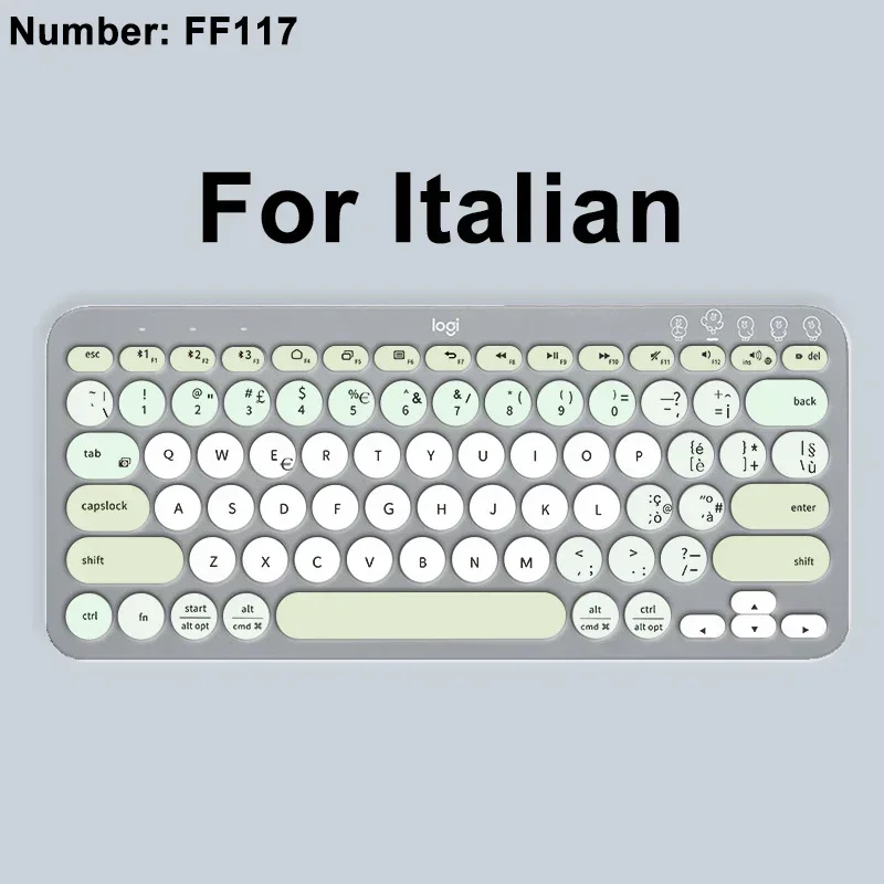 Universal Silicone Keyboard Protector Skin Film - Clear Pink with Multilingual Layout
