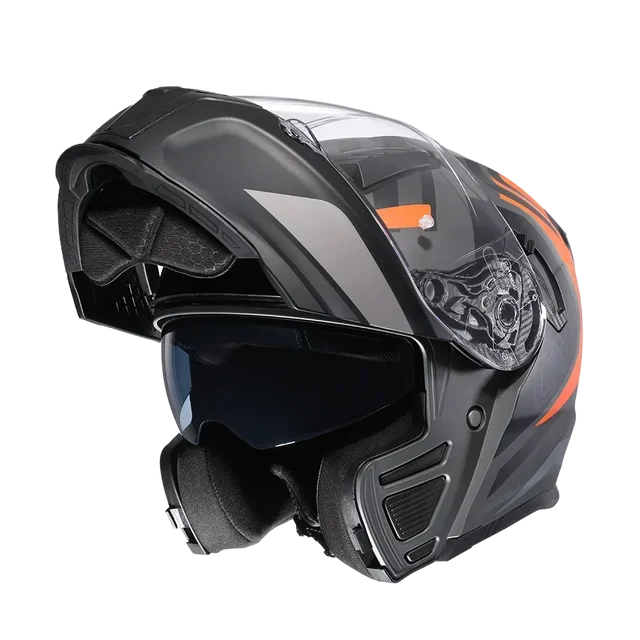 Motorcycle Full Face Helmets with Dual Visor Cyril Motocross Helmet with Bluetooth Slot For Adult DOT Approved Motorcross Helmet