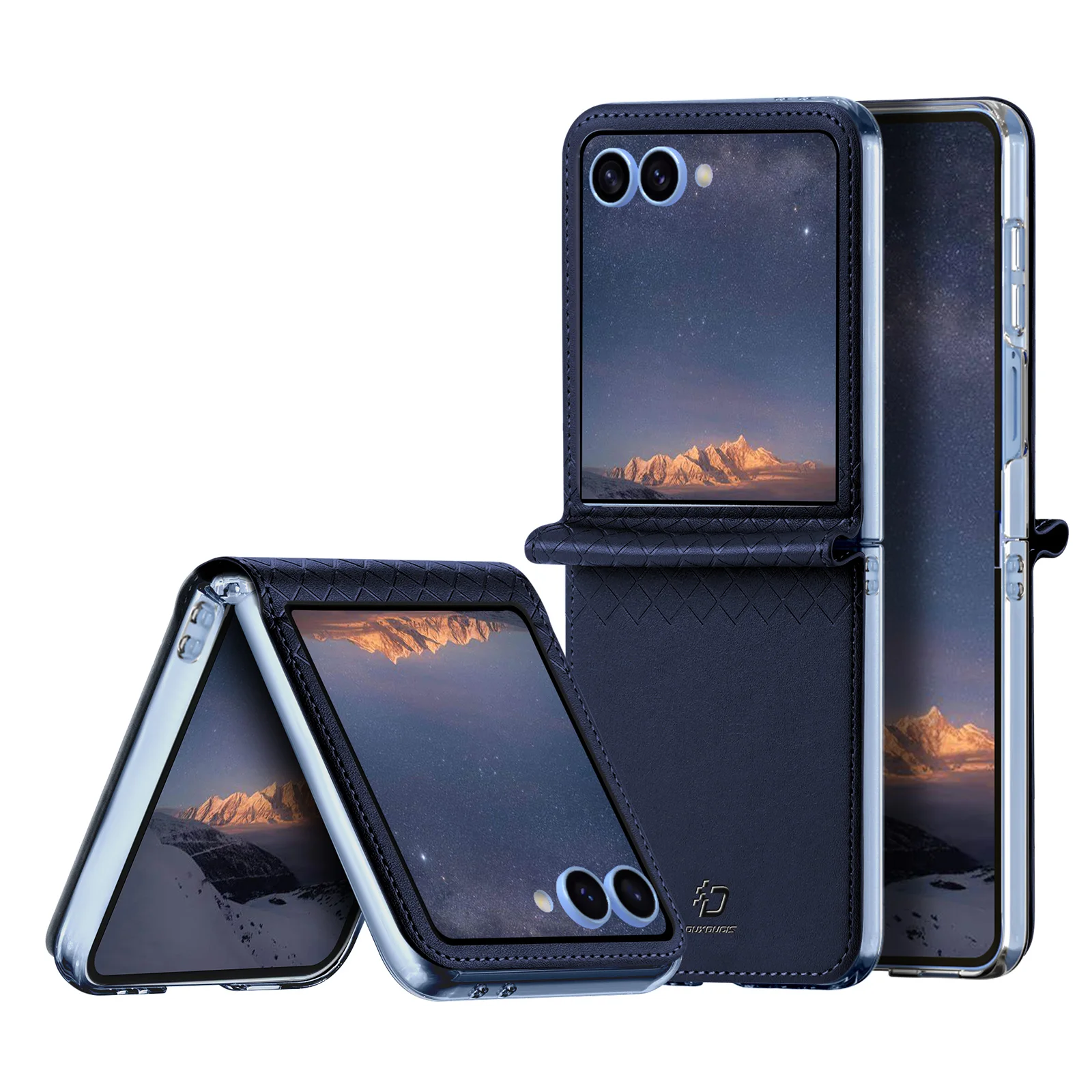 Premium Shockproof Leather Flip Phone Case - Ultra-Thin Checkered Design