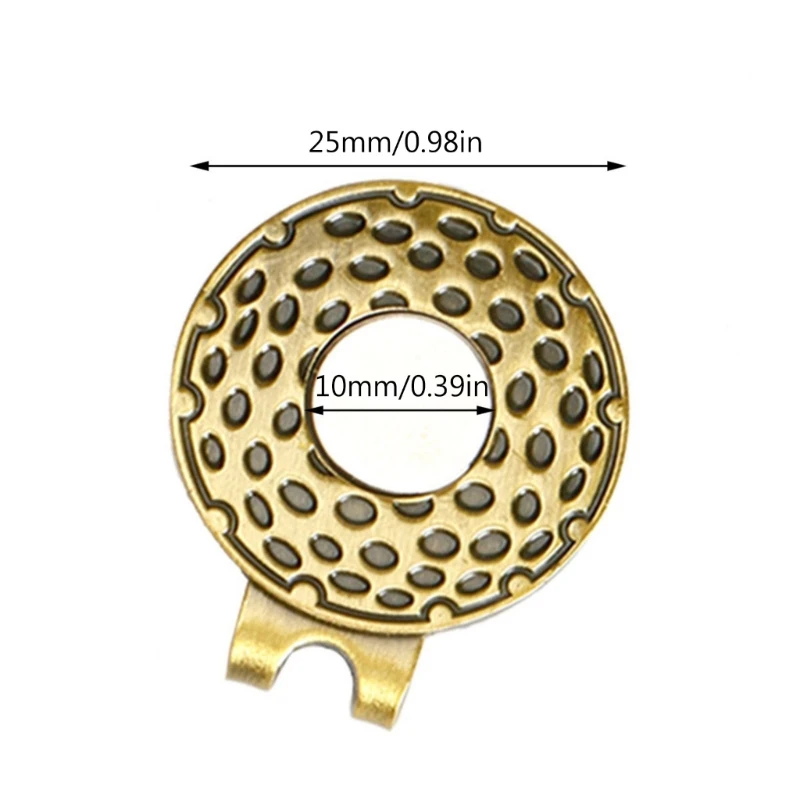 Golf Hat Clips Golf-Ball Marker Holder Zinc Alloy Magnetic for Golf Gloves Hats Bags Hat Visors Belt
