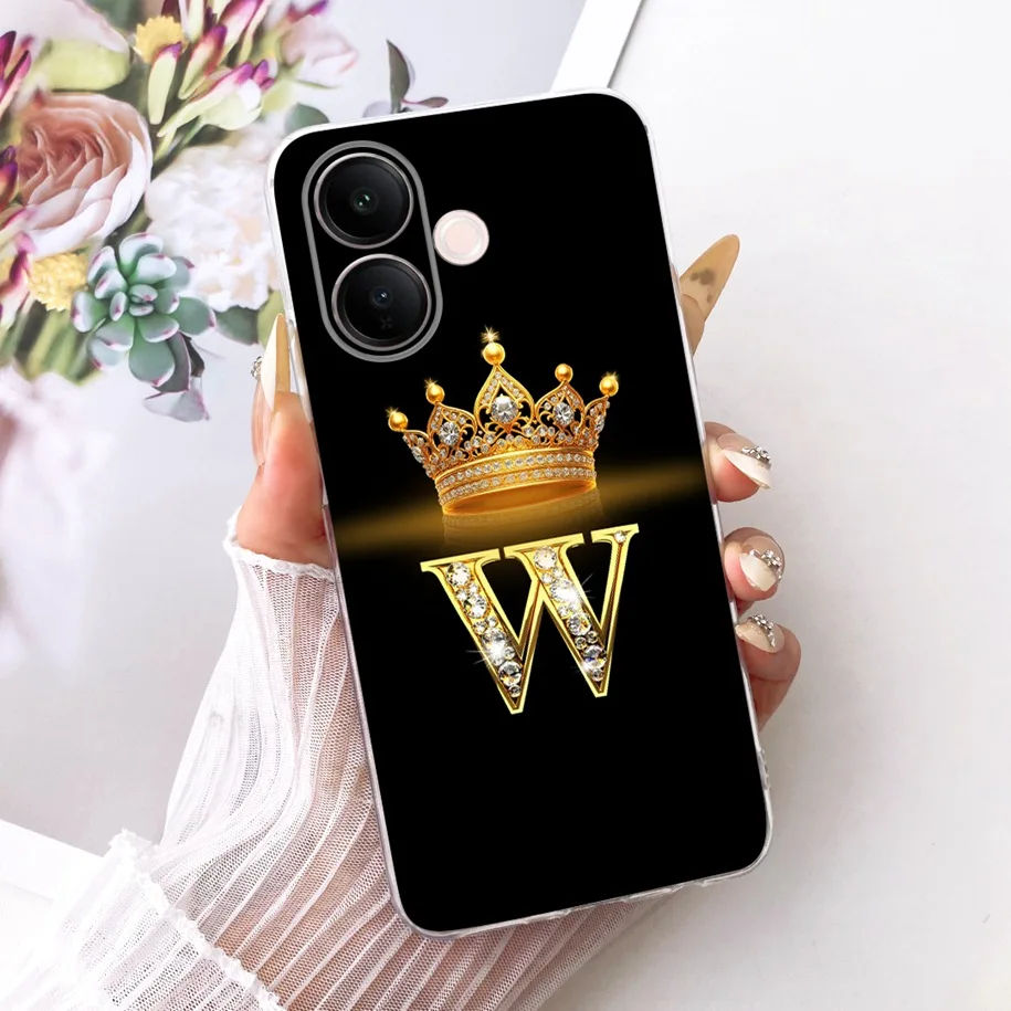 Cute Letters Crown Soft Slim Silicone Back Cover Case - Enhanced Protection with Stylish Design