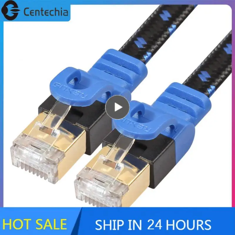 CAT7-2 플랫 10G 네트워크 케이블, 이중 차폐 순수 구리 네트워크 케이블,..