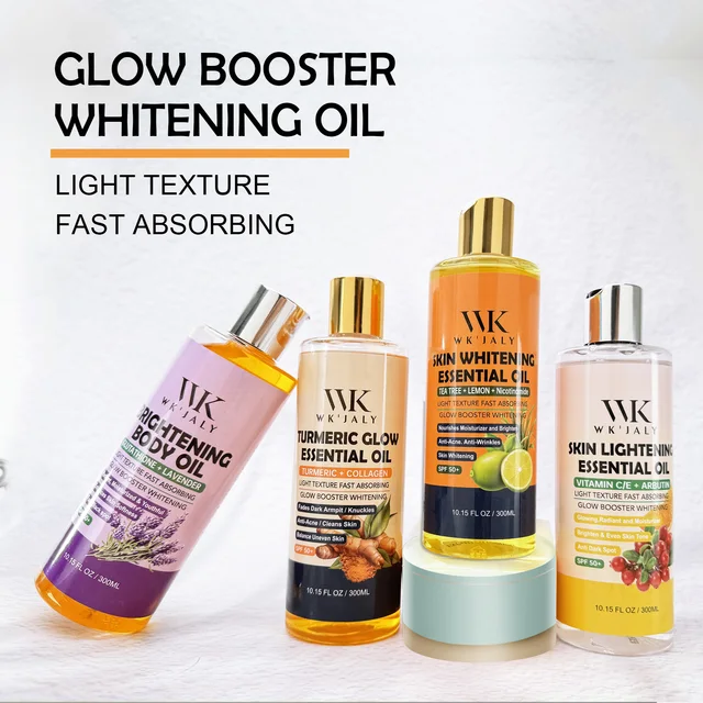 WK JALY Série d'huiles corporelles essentielles blanchissantes, peau propre, hydratante, nourrissante, élimine l'acné, les taches noires, pour tous les types de peau 1