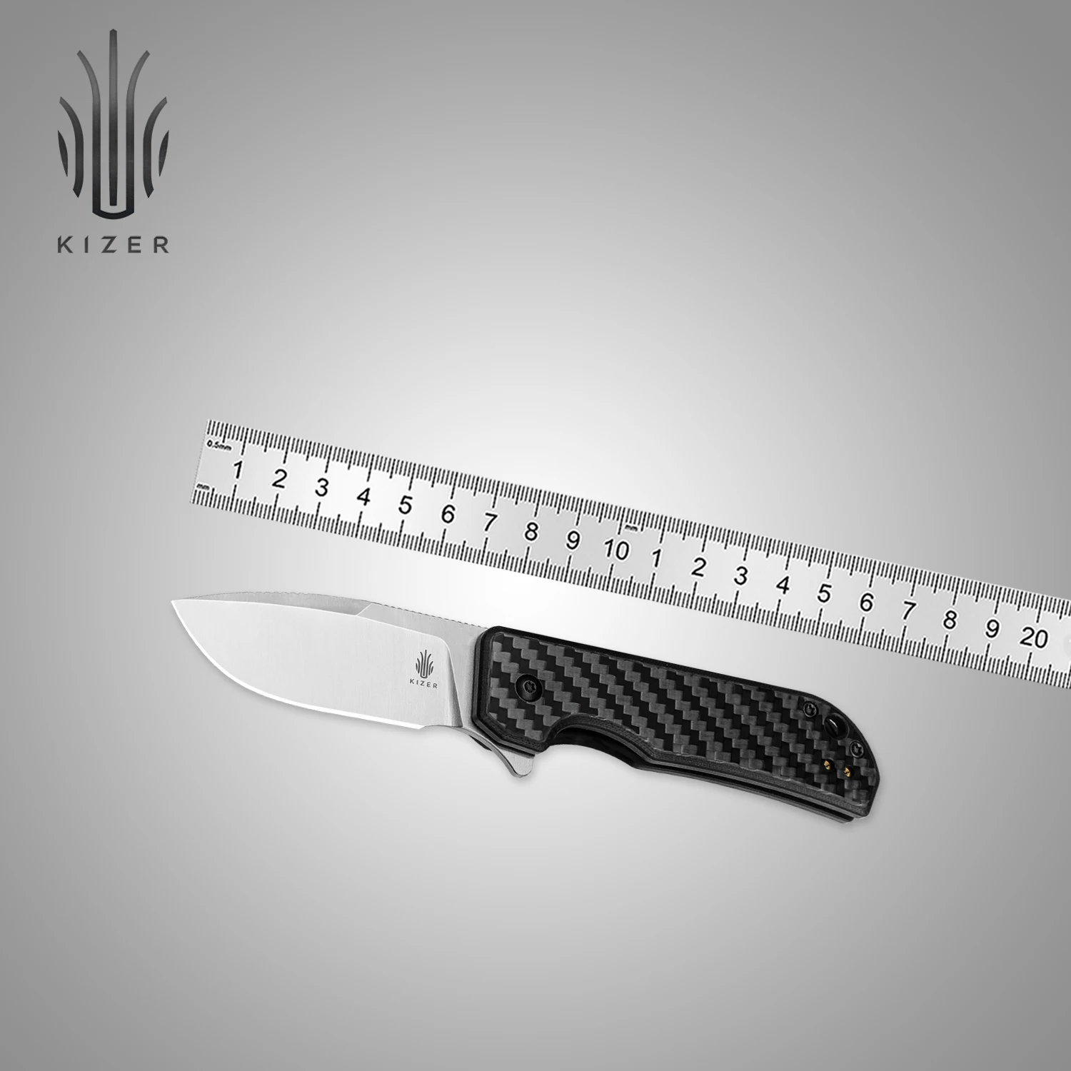 Нож Kizer Pocket V3011C1/V3011A2 Nice Guy 2024 Новинка G10 + углеродное волокно/алюминиевая ручка с лезвием из стали нитров 154 см нож для повседневного использования