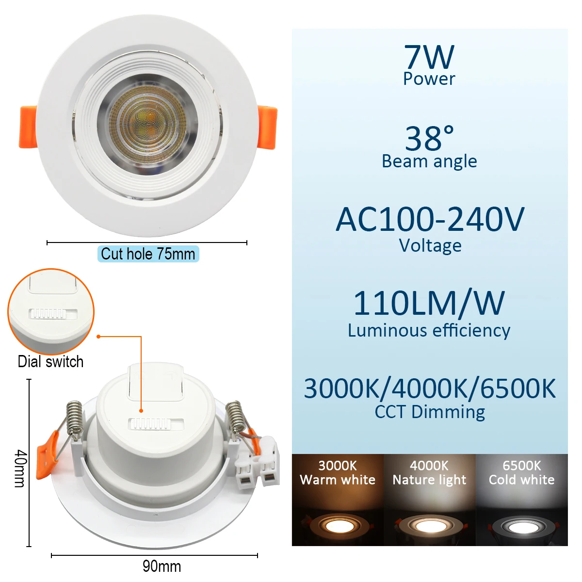 White round high