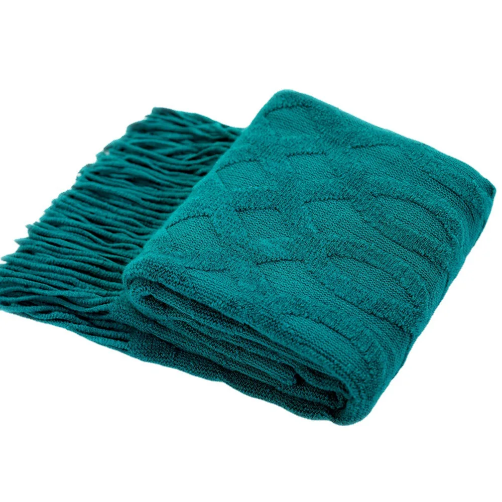 

Knitted Striped Blanket with Tassel Summer Blankets for Bed Sofa Decorative Blanket Throw Soft Bedspread Bohemian Blanket