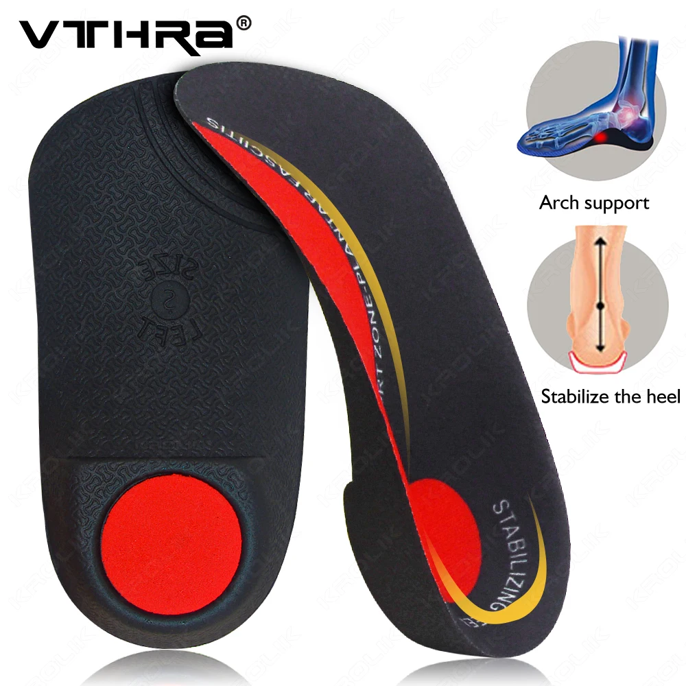 3/4 Flat Feet Insole Severe Orthotic Arch Support Insert Orthopedic Shoes Sole Pads Heel Pain Plantar Fasciitis Men Woman Unisex