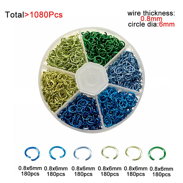 450-1450pcs/Box Jewelry Making Kits Lobster Clasp Open Jump Rings End Crimps Beads Box Sets Handmade Bracelet Necklace Findings L6 Mixed color