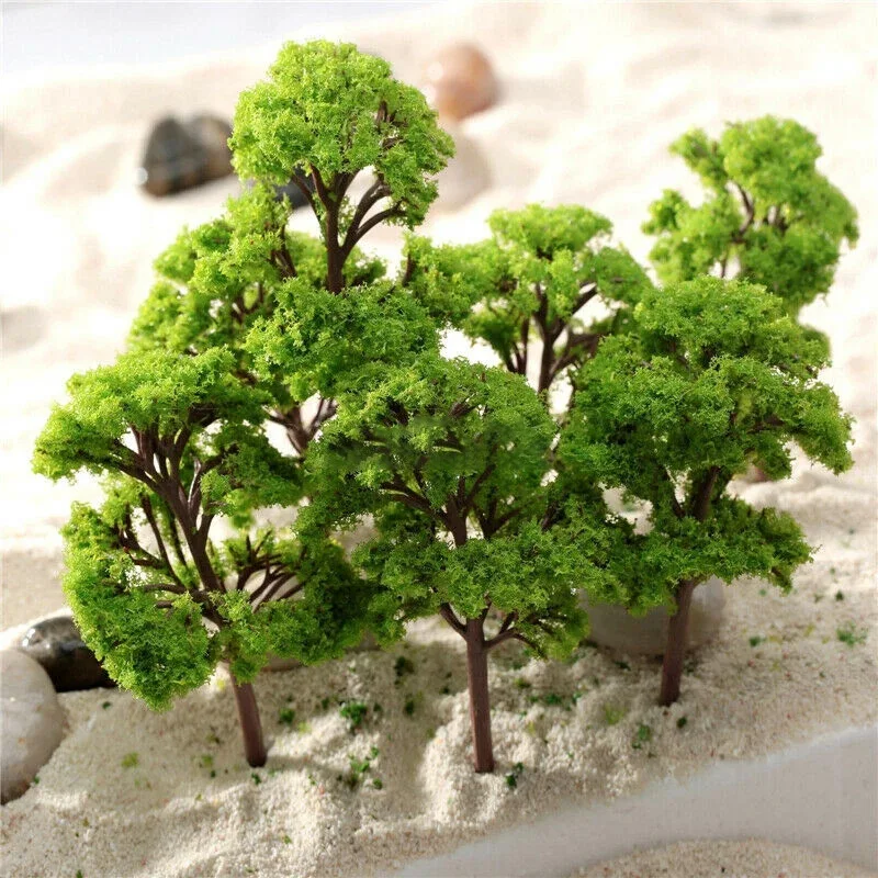 

1pc 8cm Model Trees Artificial Micro Landscape Plastic Green Tree Decoration Ornament Home Decor Garden Decor Model Making Props