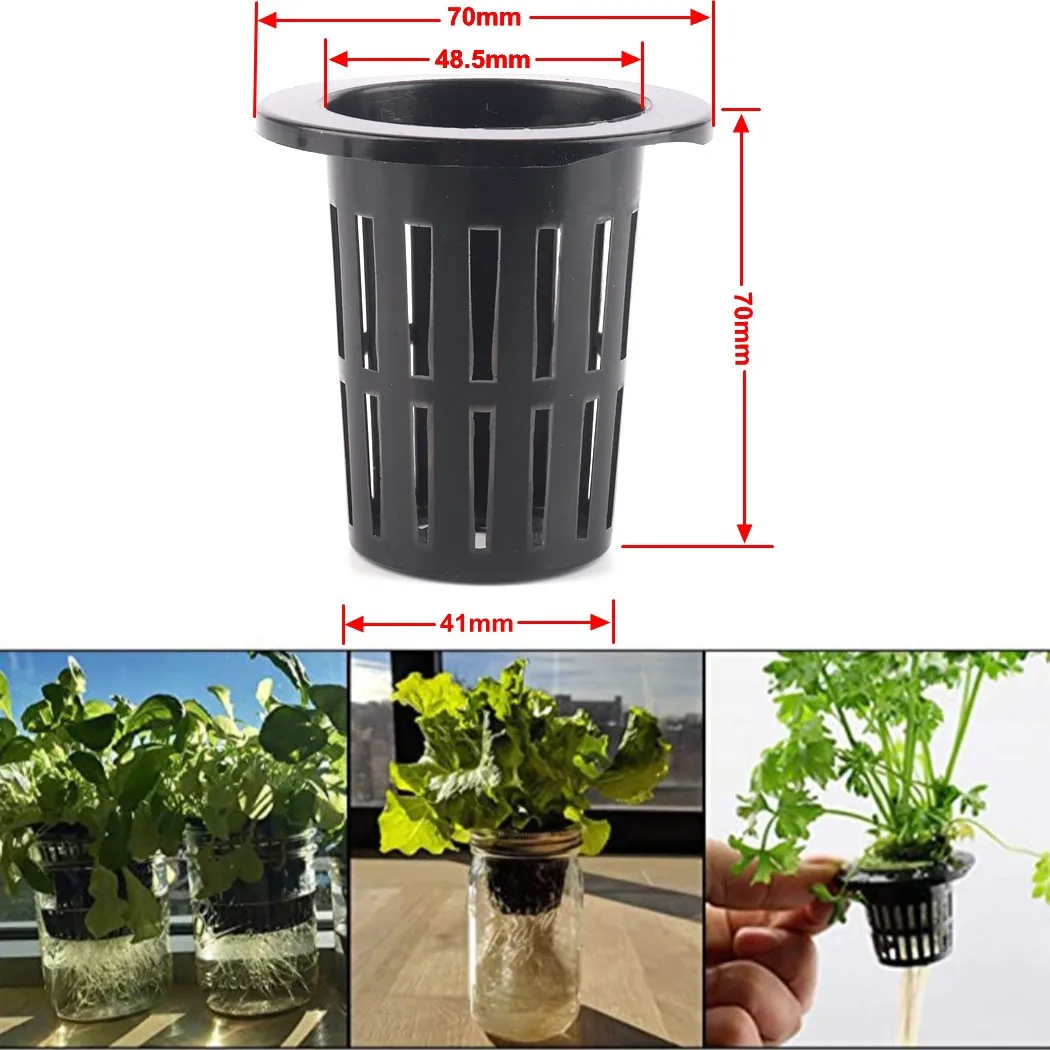 25PCS Pot Net Cup Soilless Mesh Net Basket Plant Veg Grow Nursery Cup Pot Garden Plant Basket Care Supplies