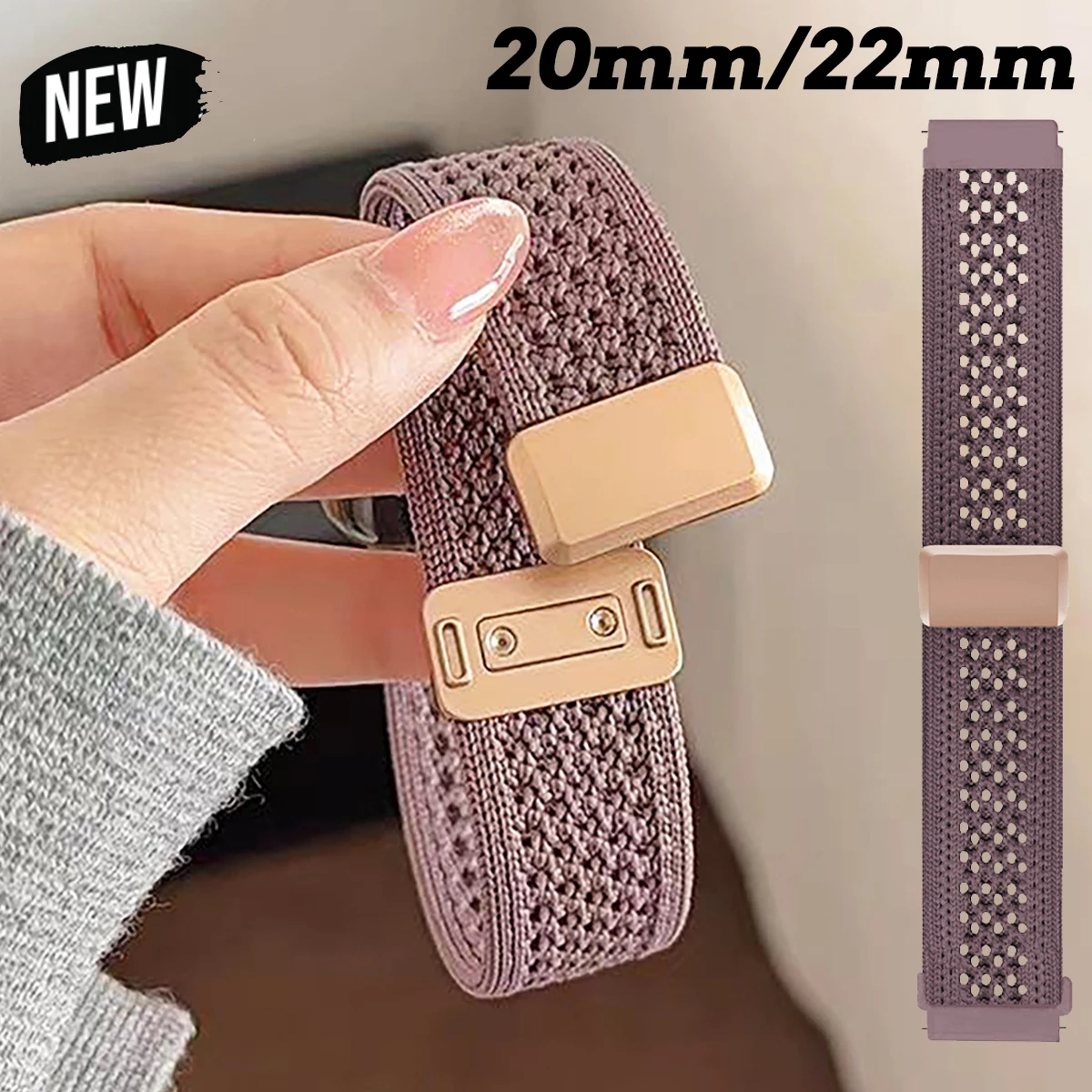Universal Smartwatch Strap - Premium 22/20mm Interchangeable Band