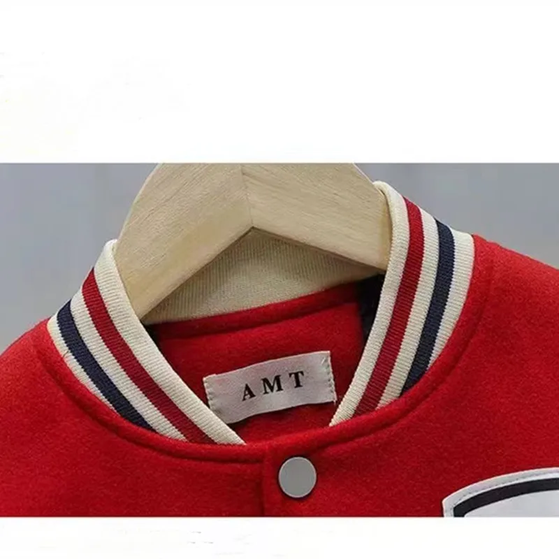 Dziecięca koszulka baseballowa dla chłopców i dziewcząt na wiosnę i jesień 2024 Nowa odzież Płaszcz Dziecięca koreańska wersja Kurtka Trend_voghion.com