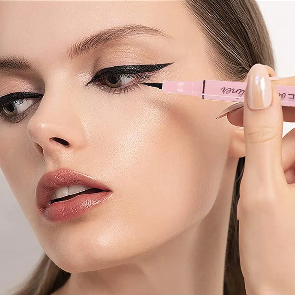 

Black Eyeliner Liquid Pen Quick-drying Long-lasting Waterproof Ultra-fine Refill Eye Non-smudge Eyeliner Makeup Anti-sweat D0E0