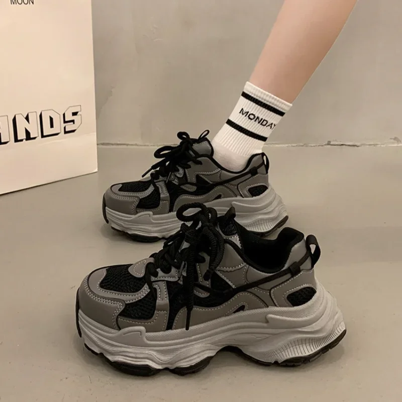 Chunky Platform Sneakers for Women Spring Fashion Thick Sole