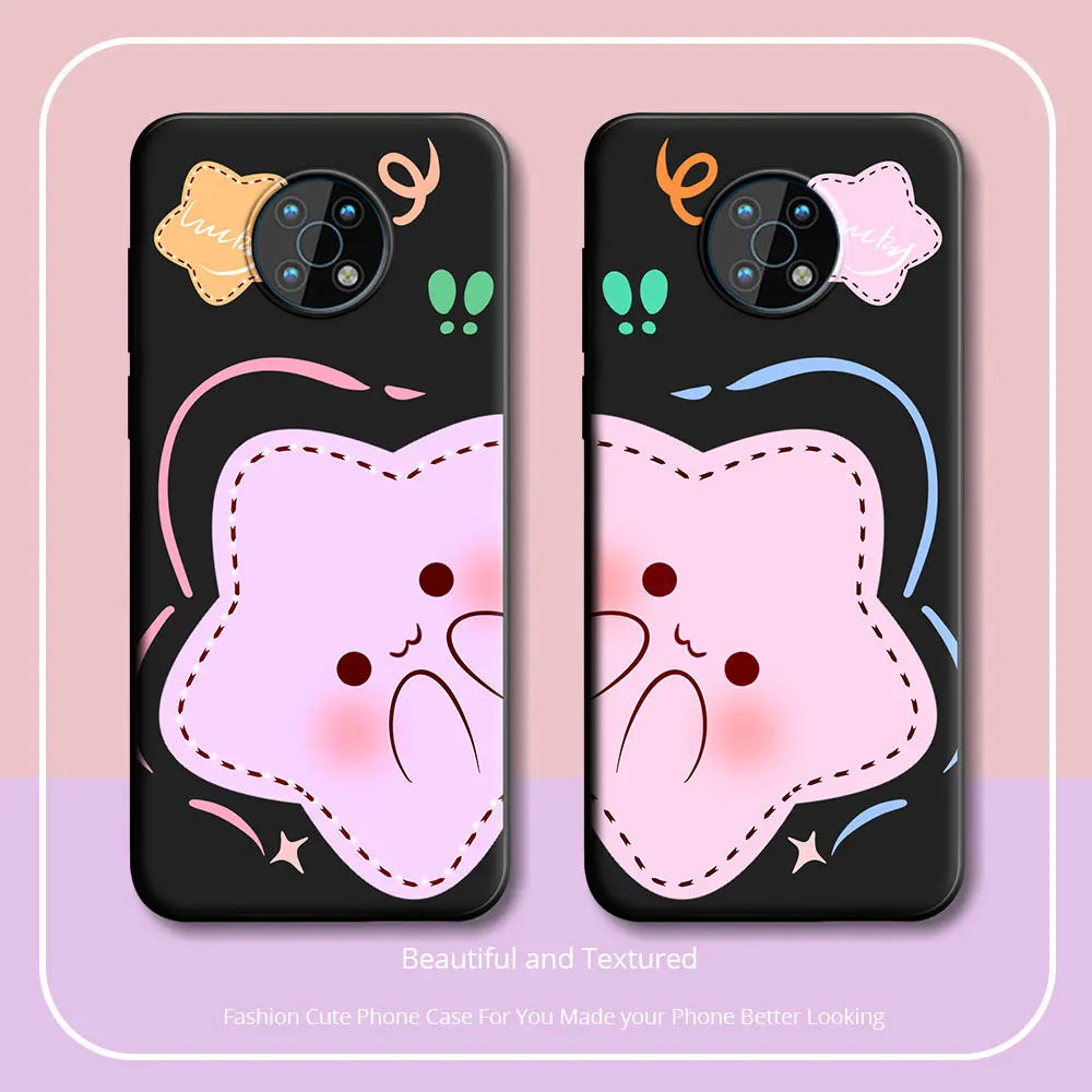 Per Nokia G50 5G / G60 5G Custodia Coppia Stelle Modello Morbido Silicone Tpu Fiore Farfalla Cassa Del Telefono Per Nokia G60 5G Cover Posteriore