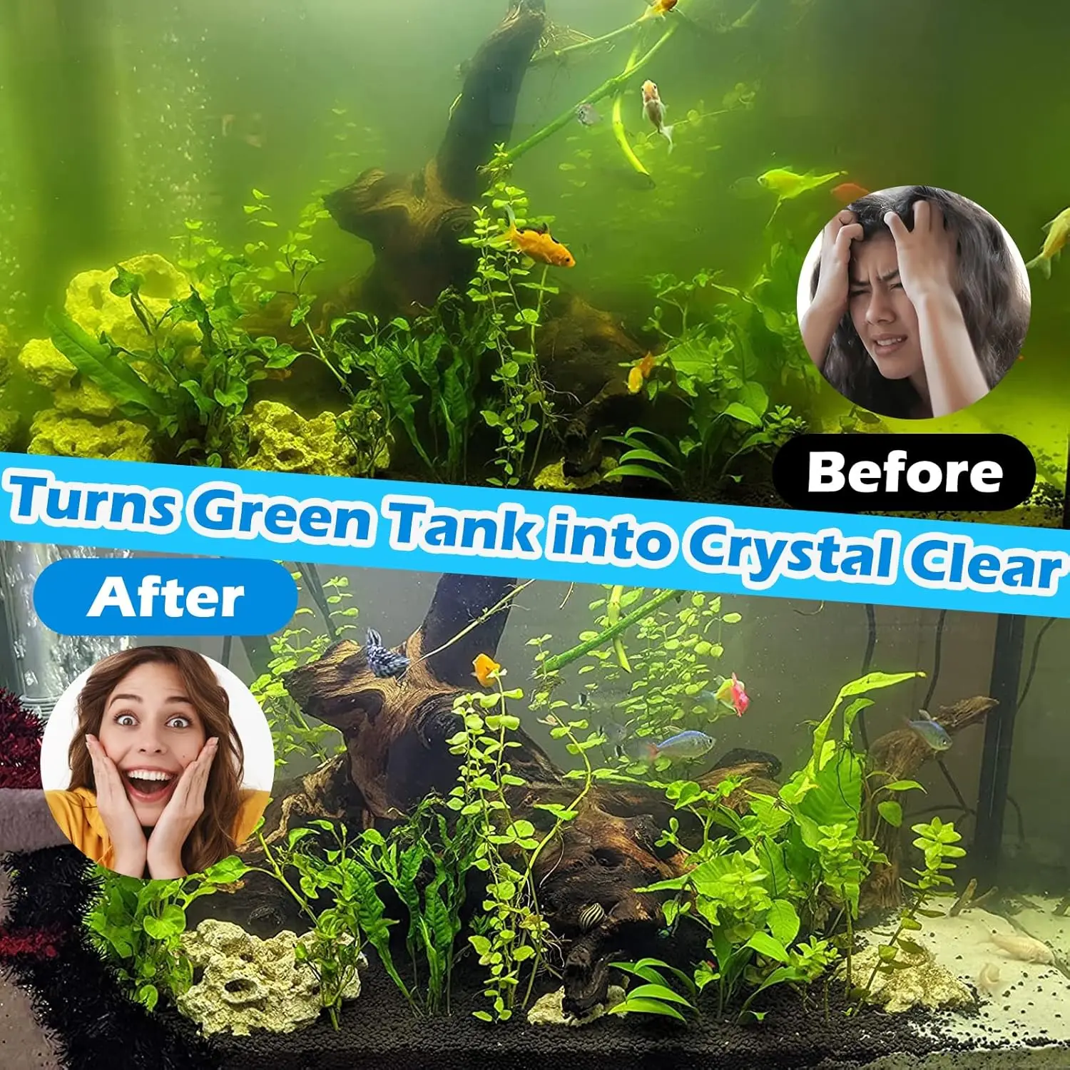Aquarium Filter for 40-150 Gallon Tank U-V Fish Tank Green Clean Machine Submersible Powerful Pump Canister Filter 400GPH