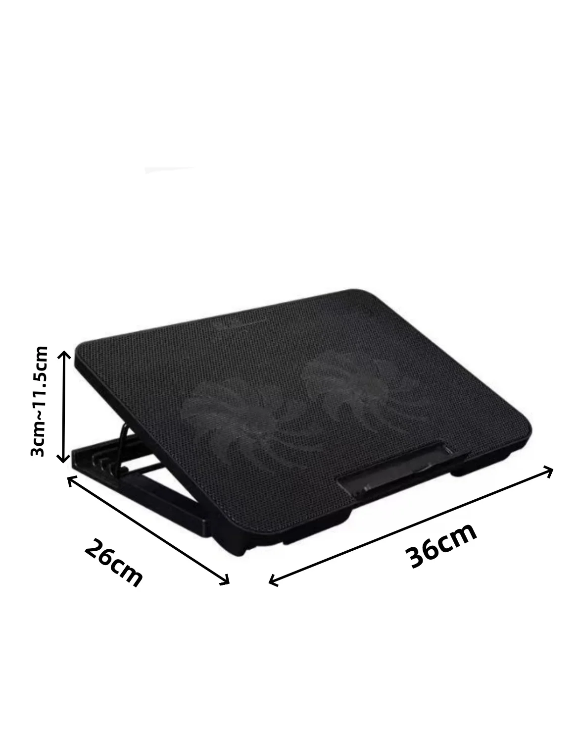 휴대용 노트북 냉각 패드 1개(방열판 포함), 대형 무소음 팬 2개, 금속 패널, USB 전원 공급 장치, LED b 포함