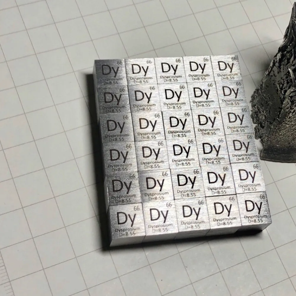 

Dysprosium (Dy) Metal 10mm Density Cube 99.9% Pure for Element Collection