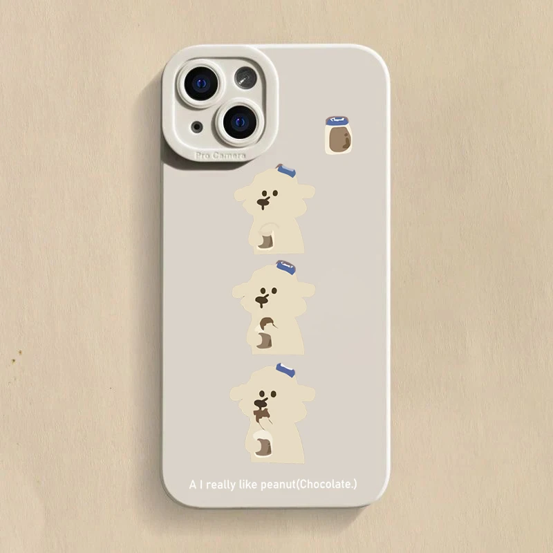 Adorable Cartoon Dog Silicone Soft Phone Case Cover