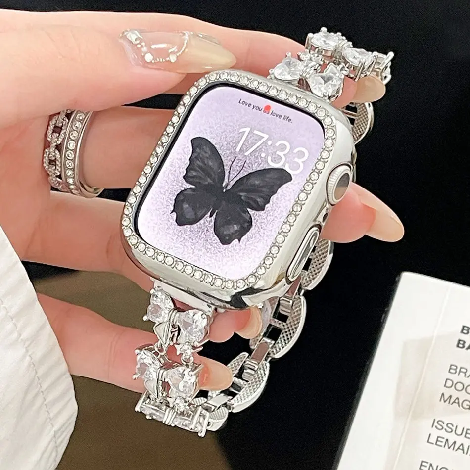 Apple Watch ø  Bowknot ̾Ƹ  Ʈ 9 8 7 6 5 SE 38/40/41/42/44/45mm iWatch UItra 2 49mm   ݼ 