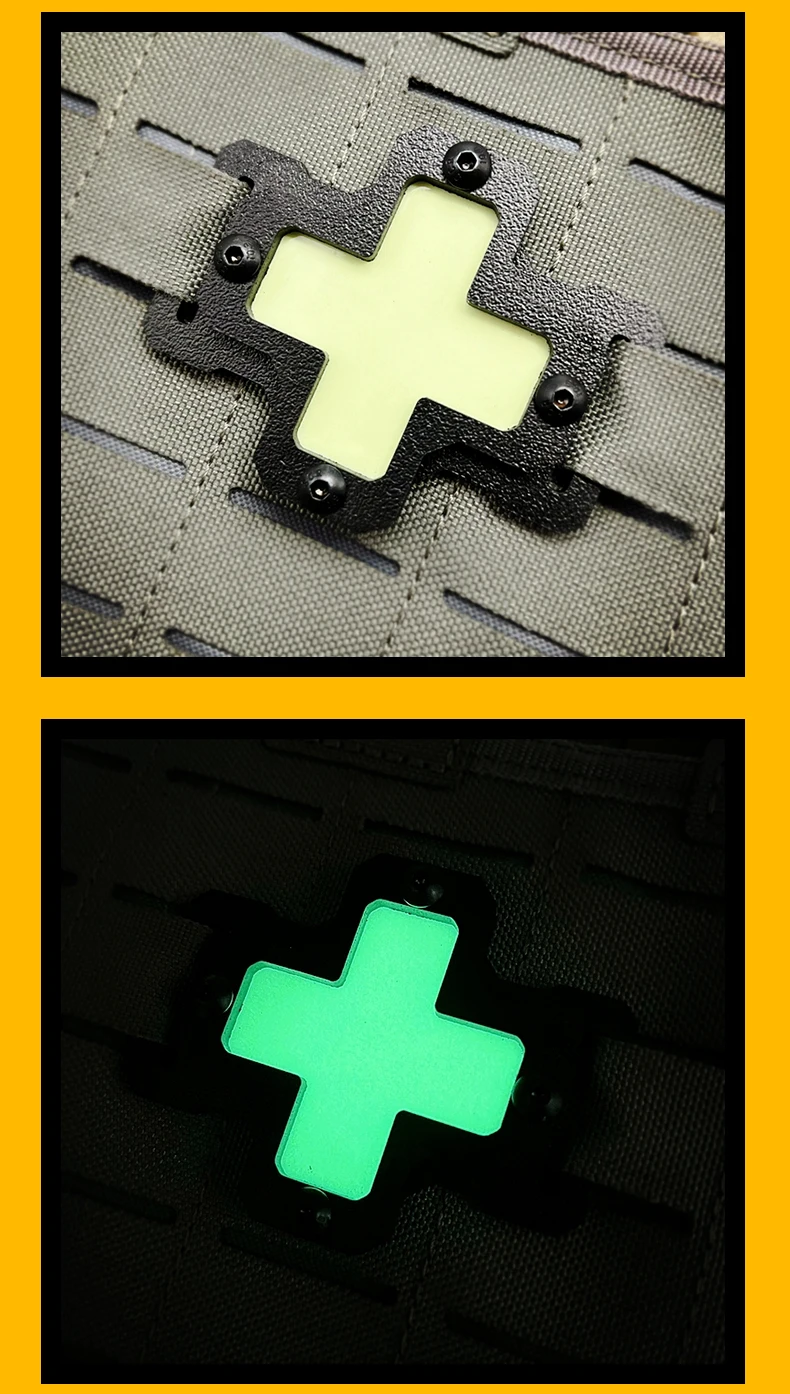 Description Picture 5 of itemMedical Assistance Tactical Molle Luminous Mark Radiation Outdoor Tools Plastic Molle Accessories Backpack Gear Compatible