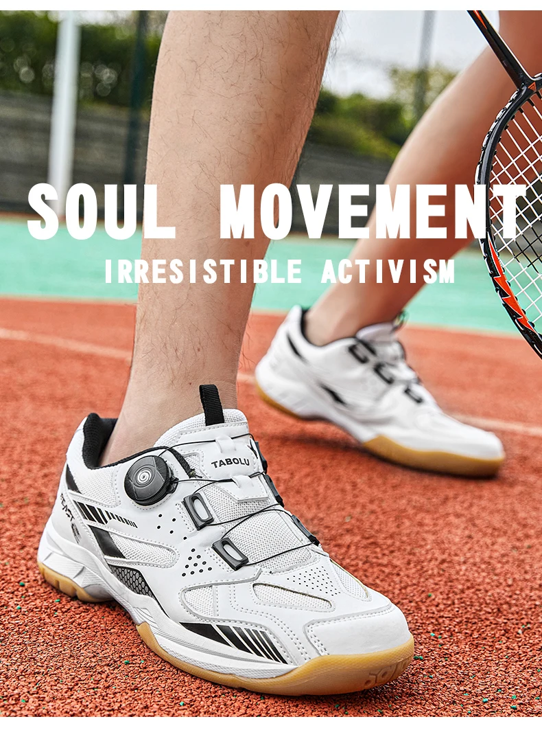 Description Picture 6 of itemMen Women Badminton Training Shoes Lace-up Running Fitness Shoes Cushion Non-slip Tennis Sneakers Volleyball Table Tennis Shoes