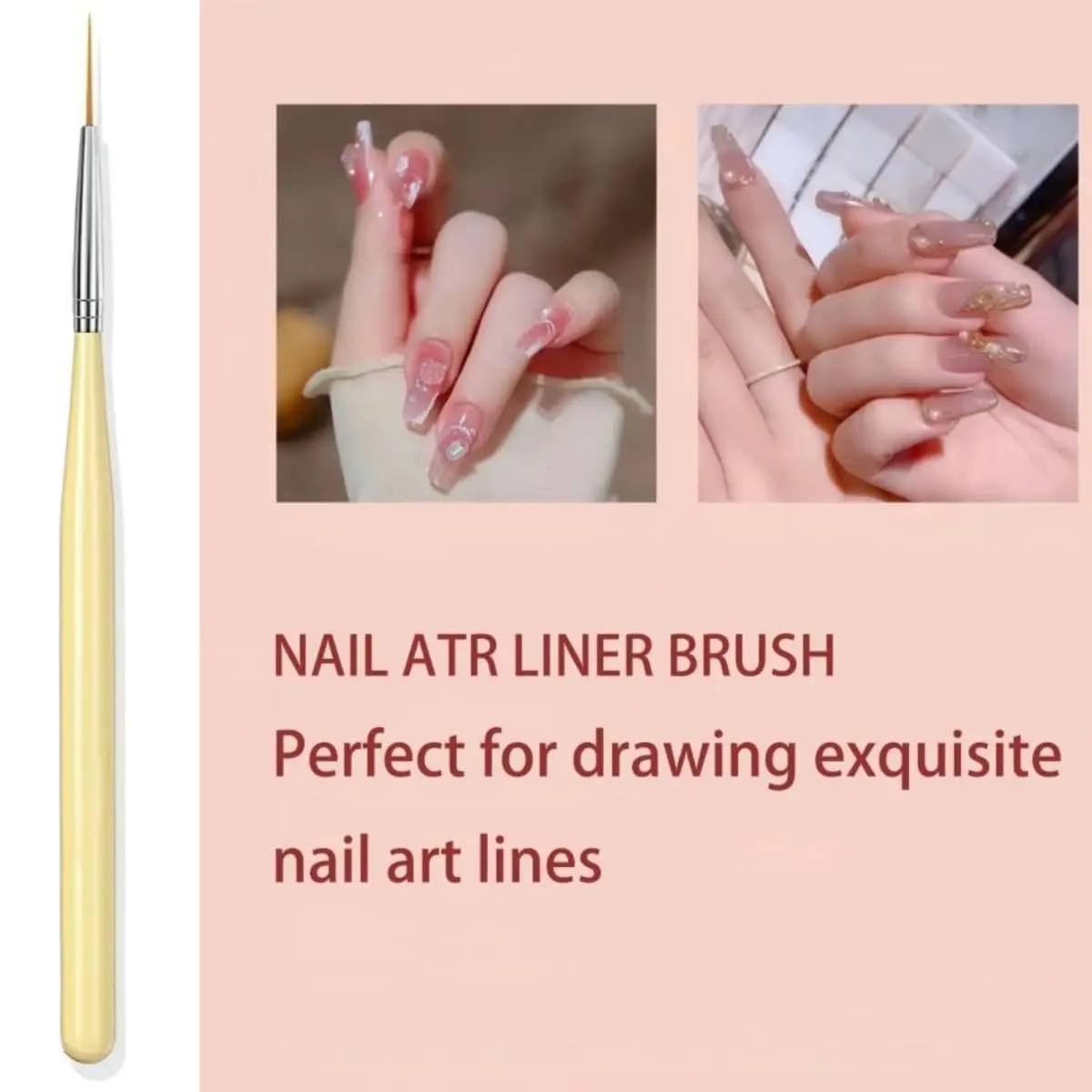 Nail Art Brushes: 6-Piece Professional Nail Design and Painting Set
