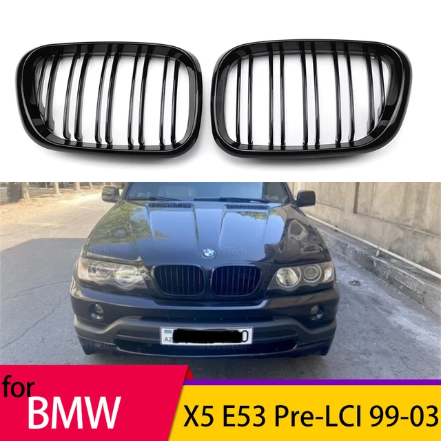 SET DE CALANDRE LOOK X5 M - DOUBLES LIGNES NOIR BRILLANT POUR BMW