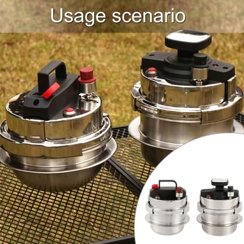 KX4B 304Stainless Steel Pressure Cooker 1.6L Efficient Rice Cooker Kitchen Cooking Tool Suitable for Kitchen Enthusiasts 1