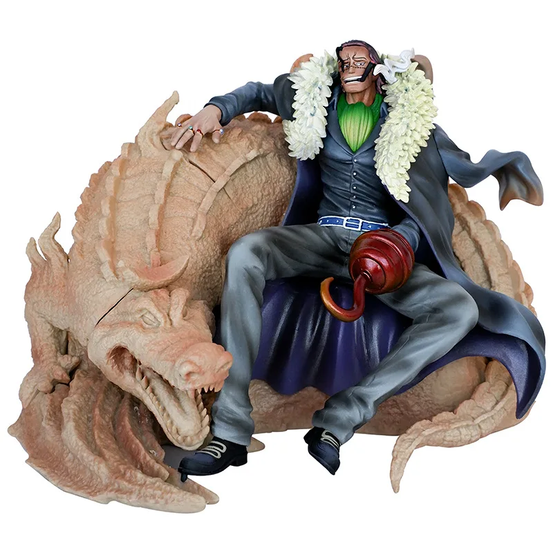 

16.5cm One Piece series animation PVC model BT sitting posture old Shaklokdar One Piece Seven Takehai gk action model Statue toy