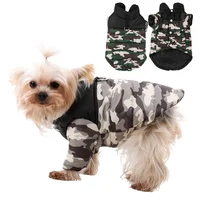 Camping Dog Clothes Camouflage Print Pet Coat With D-ring Kitten Windproof Hiking Jacket For Small Dogs Cats Chihuahua Overalls
