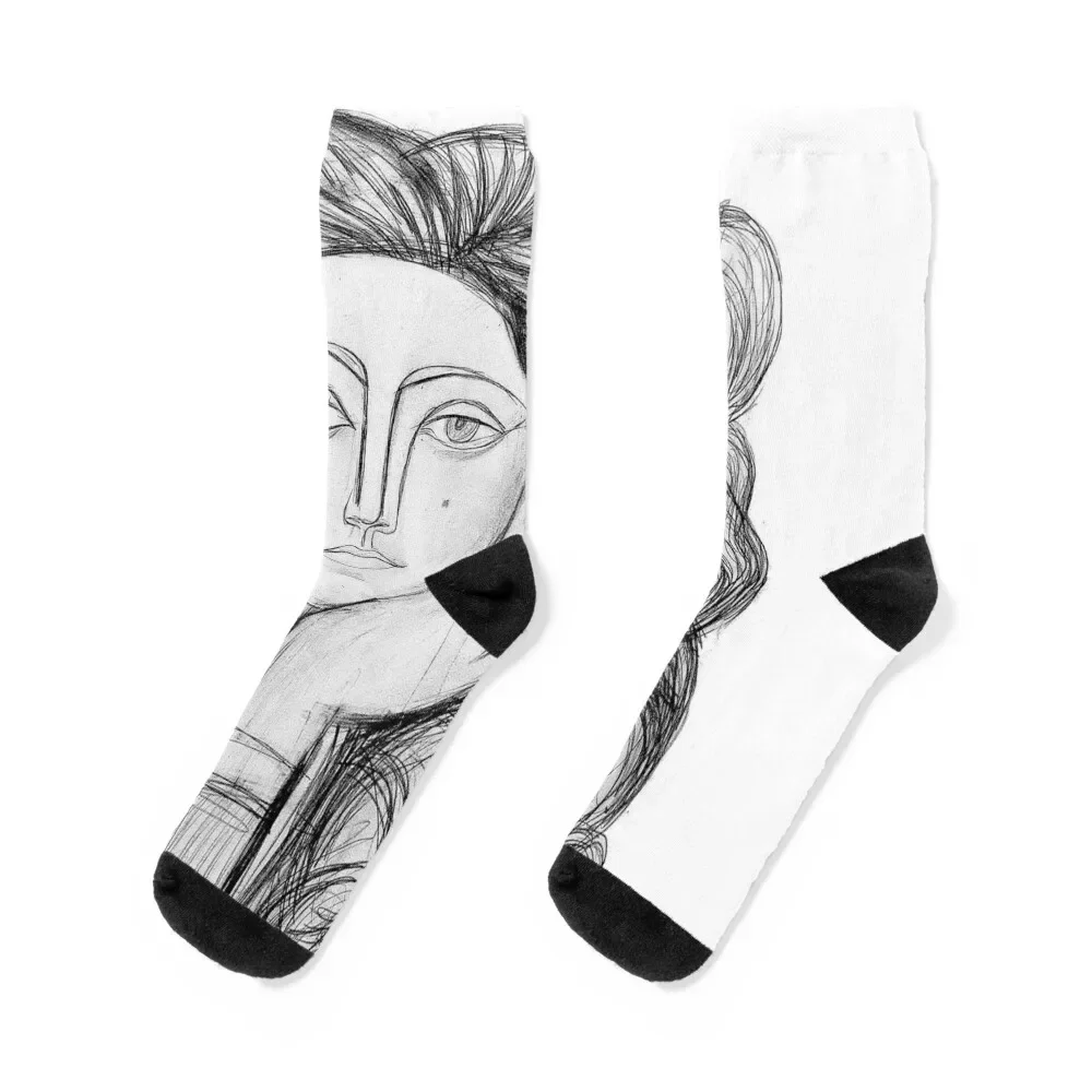 

FRANCOISE 1946 : Vintage Abstract Charcoal Print Socks professional running winter valentine gift ideas Girl'S Socks Men's